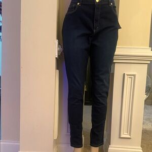 Michael Kors High Rise Dark Blue Jeans Selma Skinny